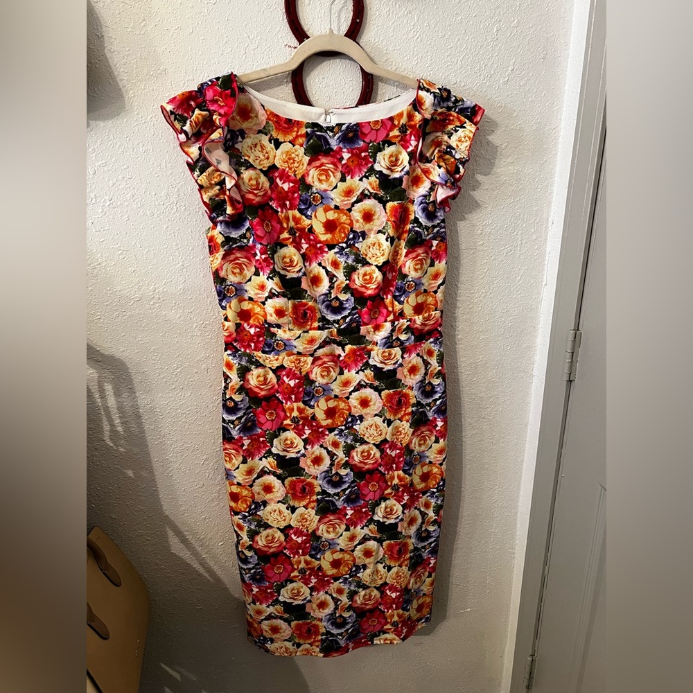 Floral Knee-Length Sheath Dress
